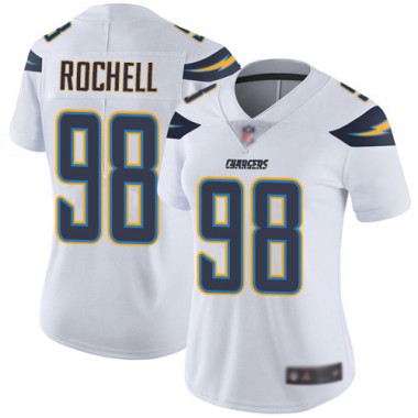 Los Angeles Chargers NFL Football Isaac Rochell White Jersey Women Limited  #98 Road Vapor Untouchable->los angeles chargers->NFL Jersey